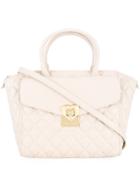 Love Moschino Quilted Tote, Women's, Nude/neutrals