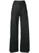 Vaquera Wide-leg Slit Jeans - Blue