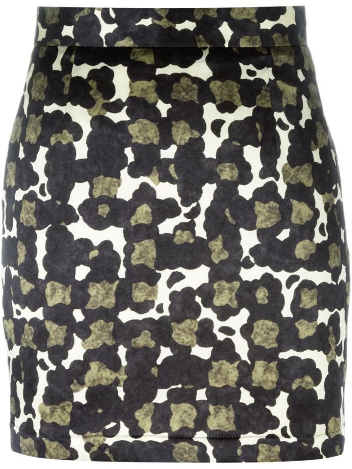 Dsquared2 Camouflage Print Mini Skirt, Women's, Size: 42, Silk/polyester