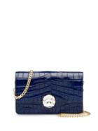 Miu Miu Crocodile Effect Clutch - Blue