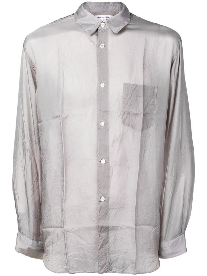 Comme Des Garçons Shirt Creased-effect Shirt - Grey