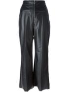 Sportmax Faux Leather Flared Trousers