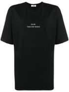 Msgm Front Printed T-shirt - Black