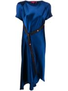 Sies Marjan Off-centre Buttoned Asymmetric Dress - Blue