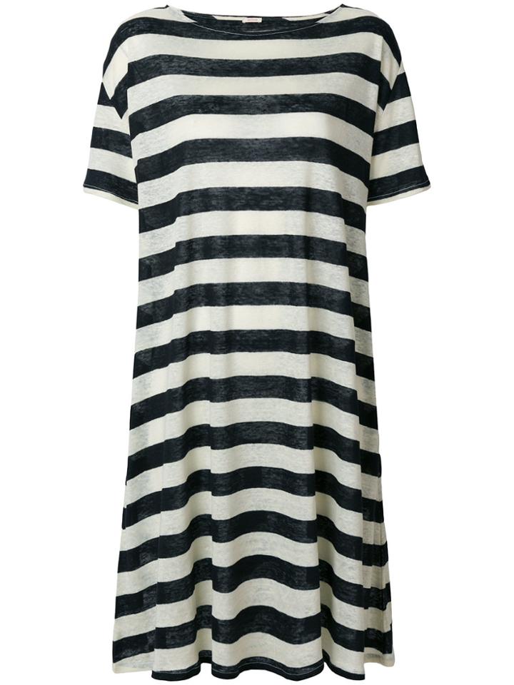Apuntob Striped Shift Dress - Black