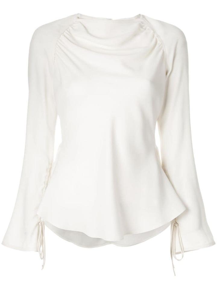 Marni Draped Peplum Blouse - Neutrals