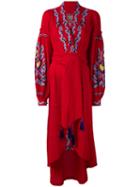 Yuliya Magdych - 'eden Tree' Dress - Women - Linen/flax - M, Red, Linen/flax