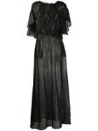 L'autre Chose Metallic Evening Dress - Black