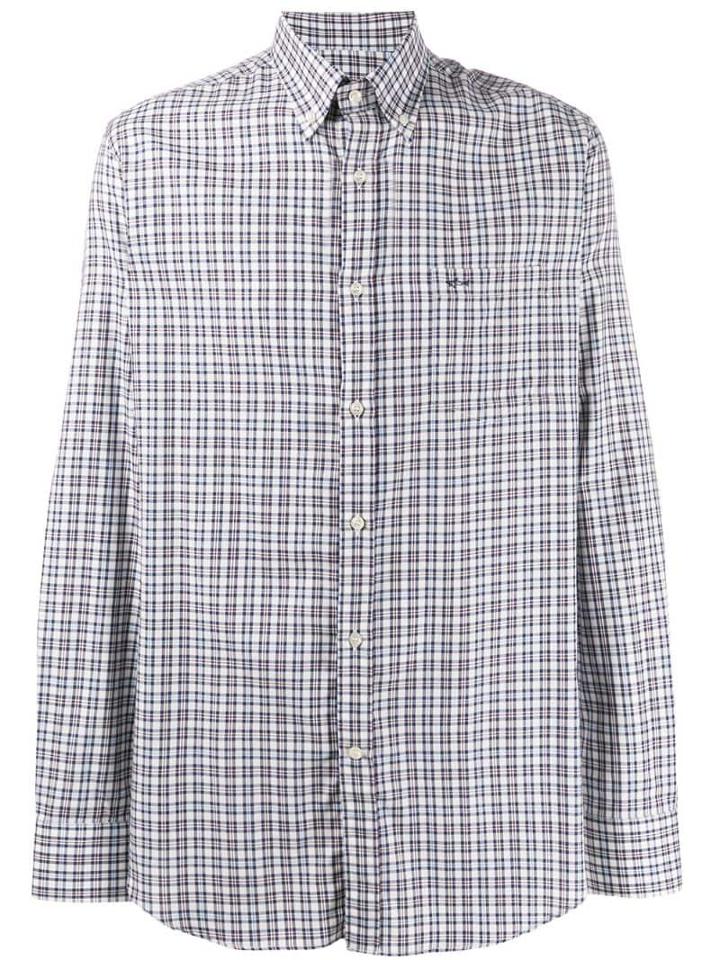 Paul & Shark Checked Cotton Shirt - Blue