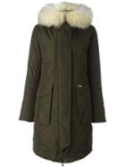 Woolrich 'w's Military' Parka Coat, Women's, Size: Xs, Green, Polyester/polyamide/racoon Fur