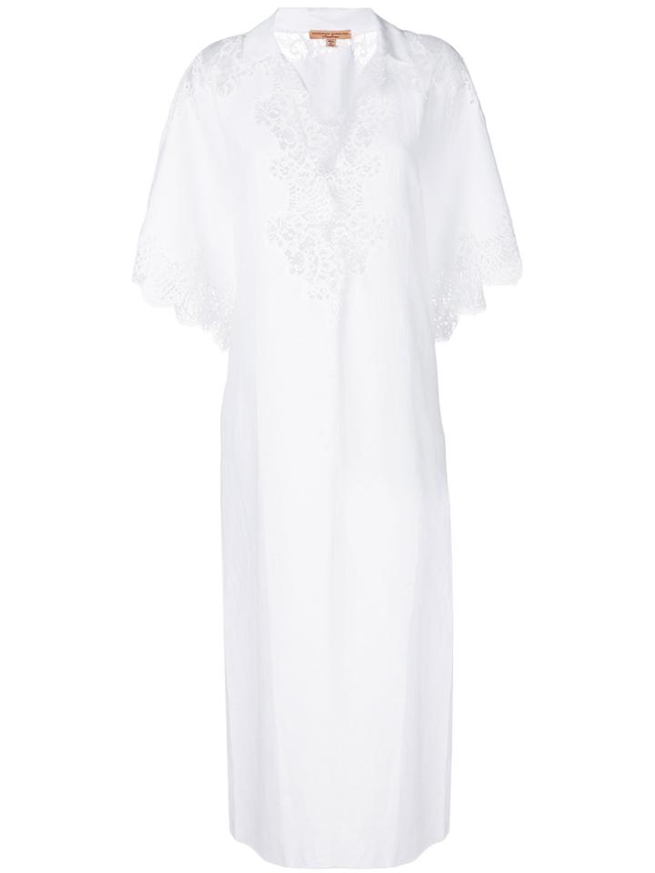 Ermanno Scervino Lace Detail Shirt Dress - White