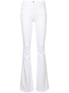 Frame Denim Flared High Waisted Jeans - White