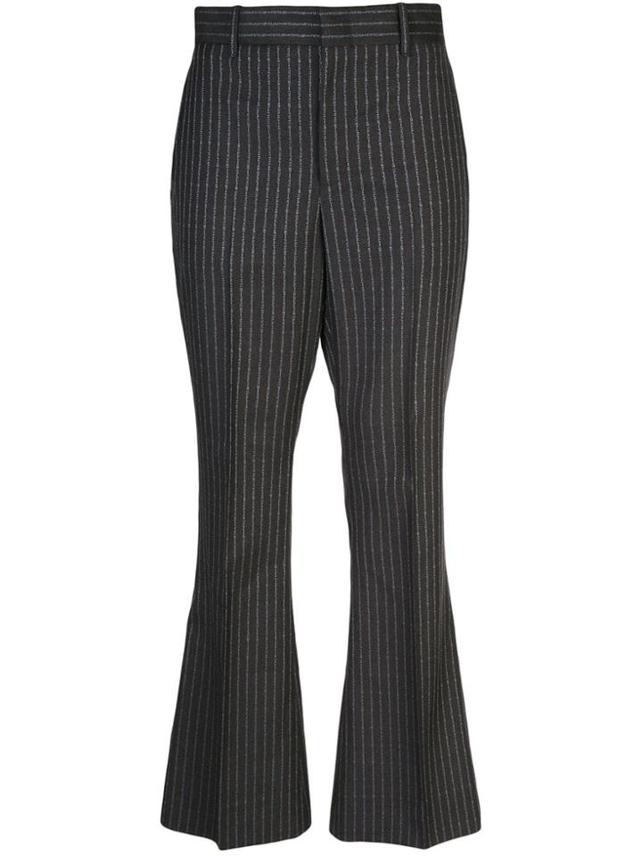 Gucci Logo Print Flared Trousers - Black