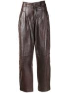 Versace Vintage 1980s High-waisted Trousers - Brown