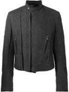 Haider Ackermann Ribbed Biker Jacket, Men's, Size: Small, Black, Linen/flax