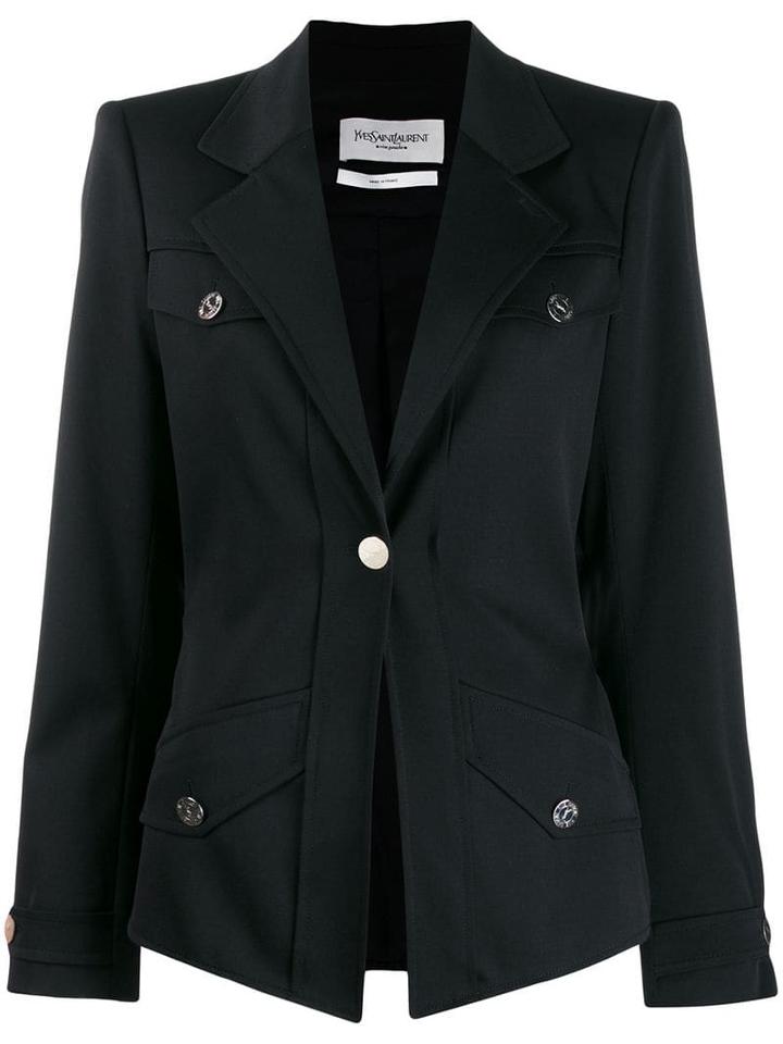 Yves Saint Laurent Pre-owned Fitted Blazer Jacket - Black