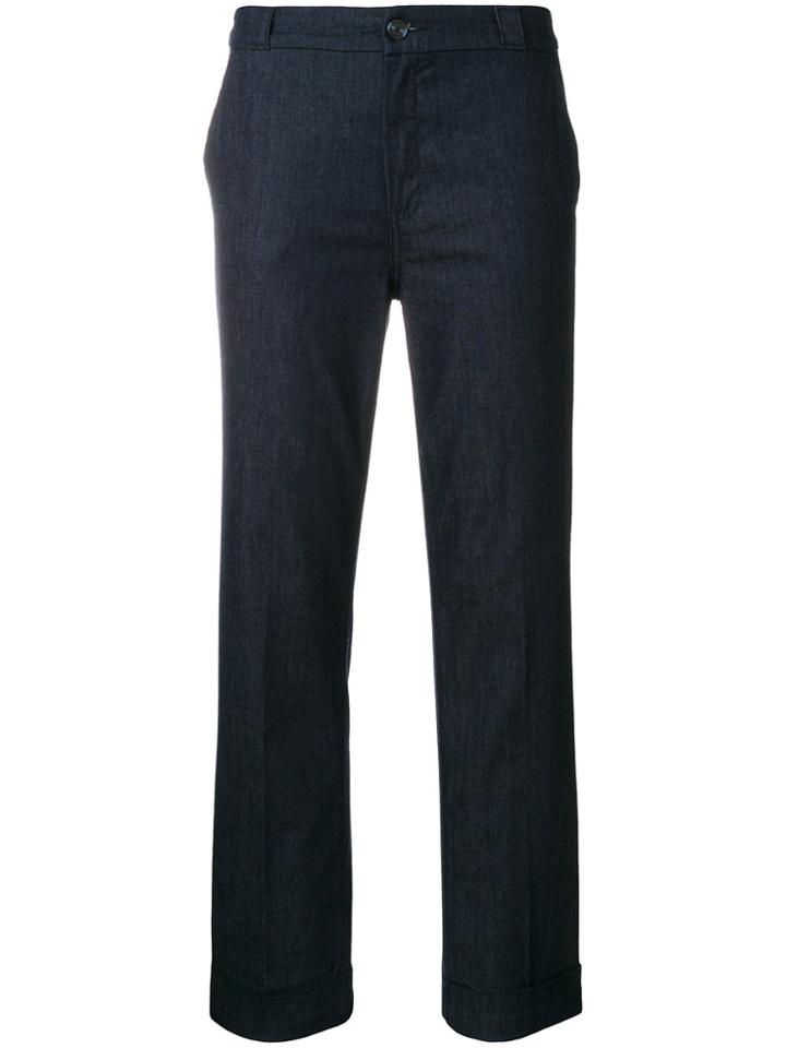 Tory Burch Etta Cuffed Trousers - Blue
