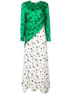 Kenzo Maxi Dots Roses Dress - Green