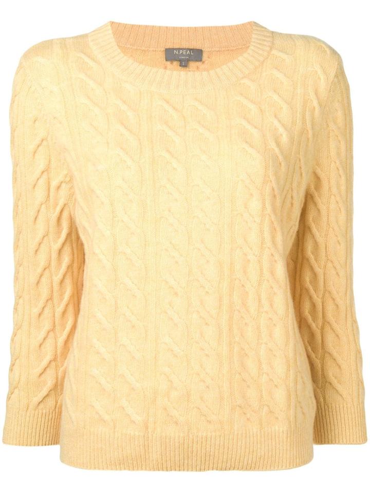 N.peal Cable Knit Sweater - Yellow