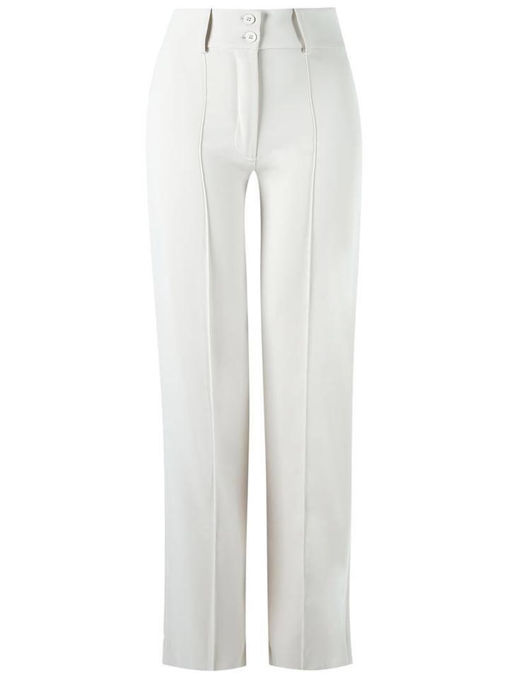 Gloria Coelho Straight Leg Trousers, Women's, Size: 38, Nude/neutrals, Polyester