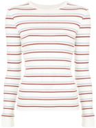 Frame Denim Striped Longsleeved T-shirt - White