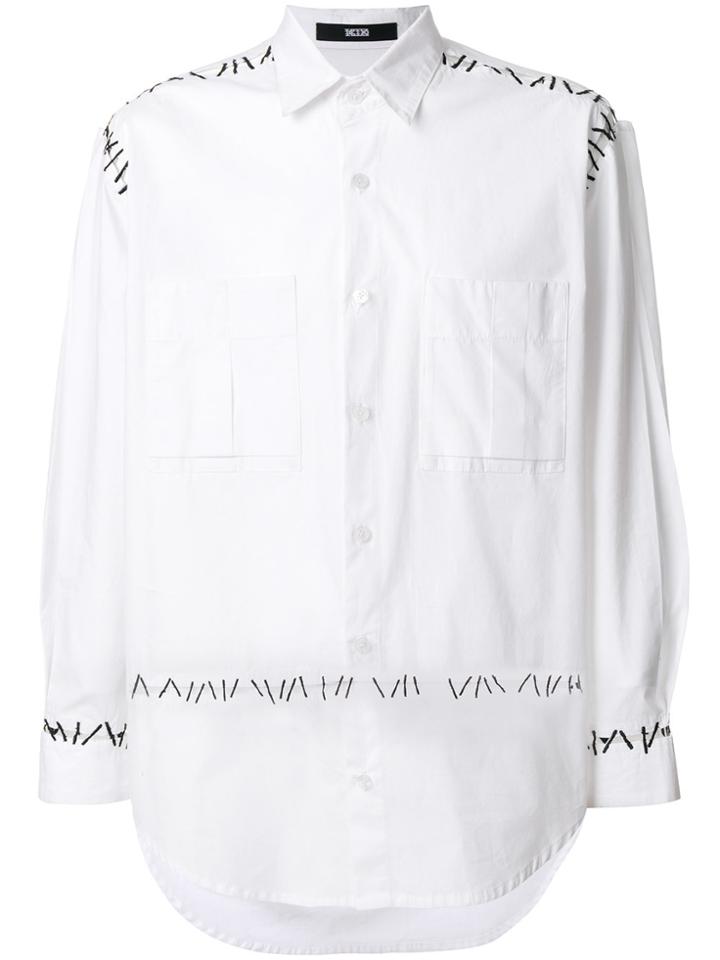 Ktz Pin Embroidery Shirt - White