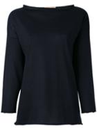 Cruciani - Boat Neck Jumper - Women - Silk/cashmere - 44, Blue, Silk/cashmere