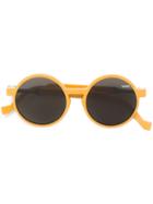 Vava Round Sunglasses, Women's, Yellow/orange, Acetate/crystal/aluminium