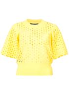 Derek Lam Short-sleeve Embroidered Top - Yellow & Orange