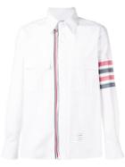 Thom Browne Norfolk Pocket Rwb Stripe Shirt - White