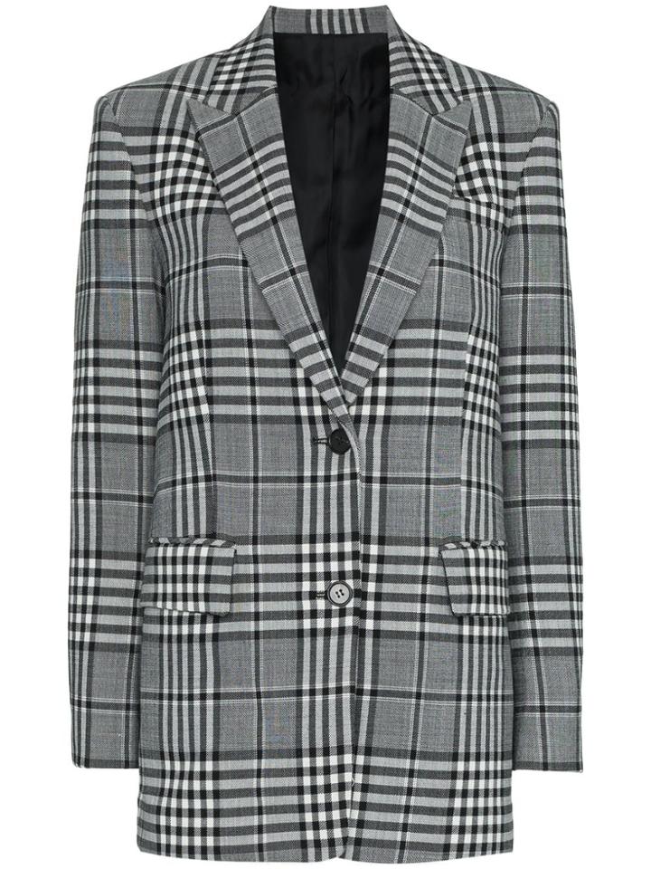 Juun.j Check Wool-blend Blazer - Black