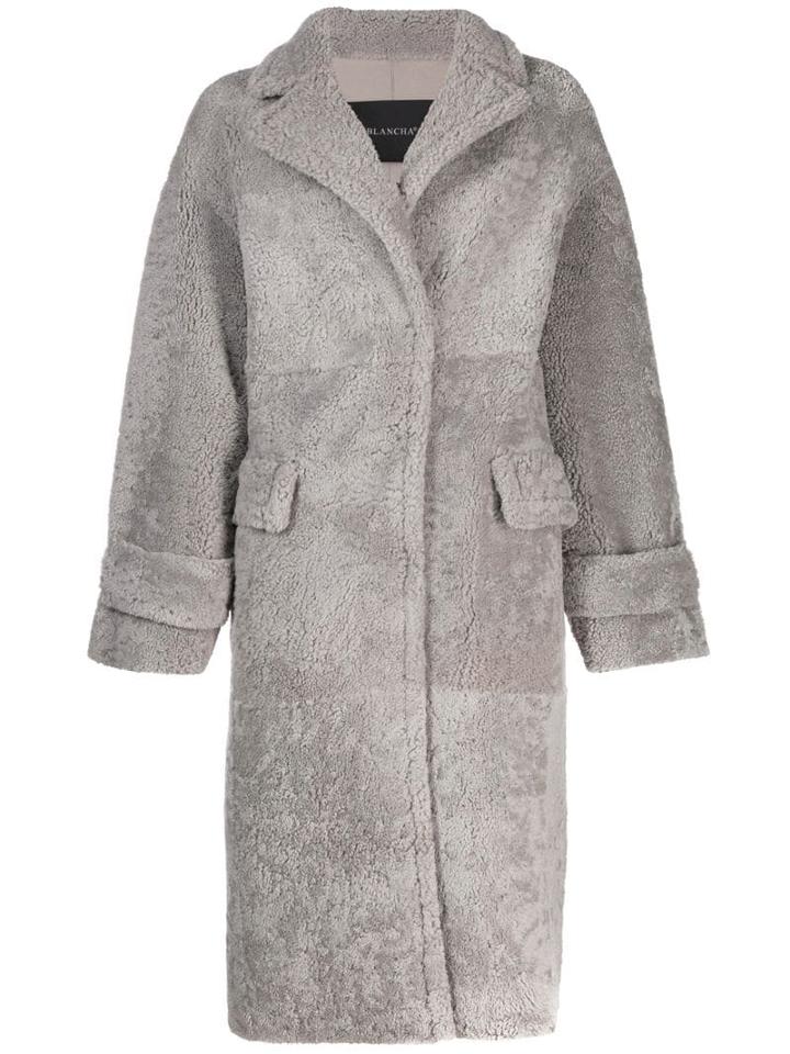 Blancha Irish Shearling Coat - Grey