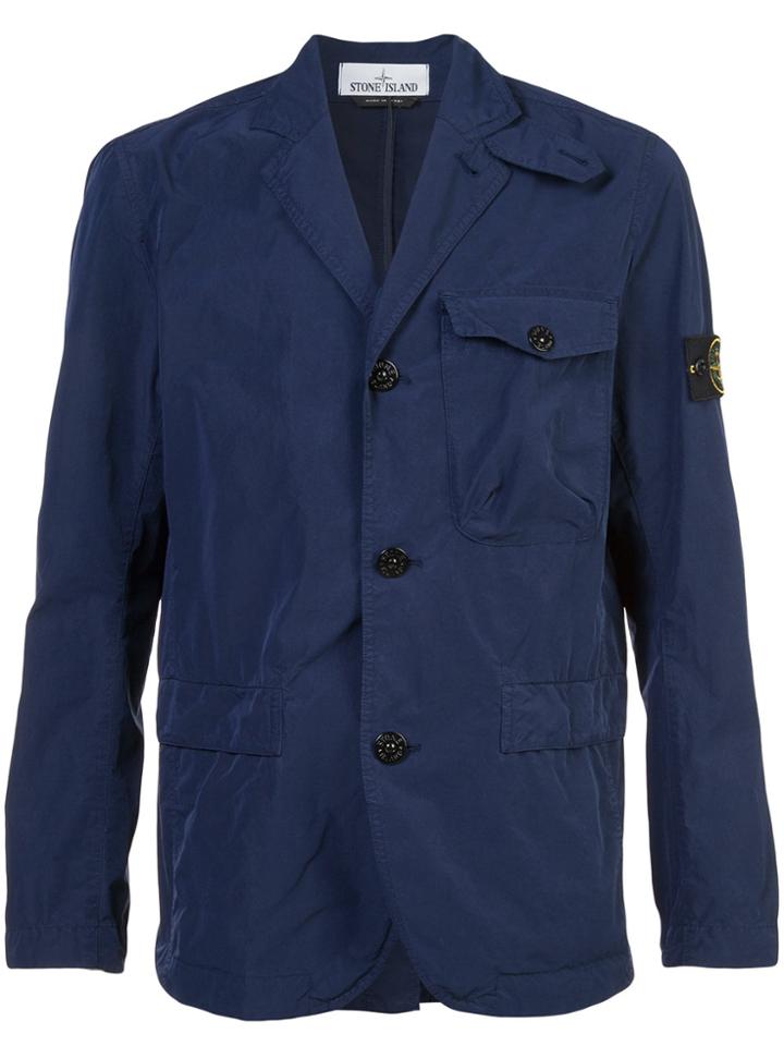 Stone Island Textured Blazer - Blue