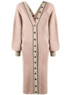 Y/project Button-up Cardigan Dress - Neutrals