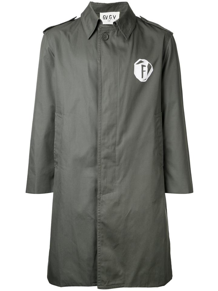 G.v.g.v.flat Printed Coat, Women's, Green, Polyester/cotton