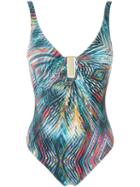 Lygia & Nanny Abstract Print Swimsuit, Women's, Size: 42, Yellow, Polyamide/spandex/elastane