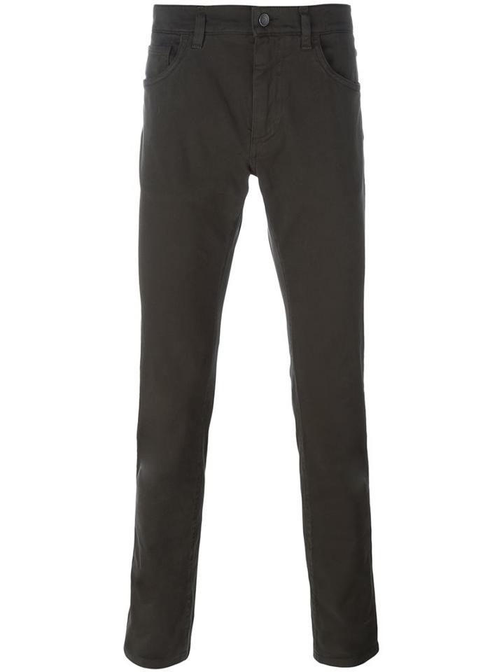 Dolce & Gabbana Skinny Trousers, Men's, Size: 50, Green, Cotton/spandex/elastane