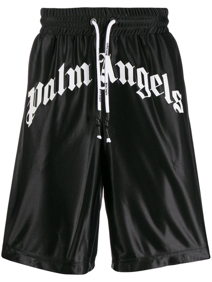 Palm Angels Logo Track Shorts - Black