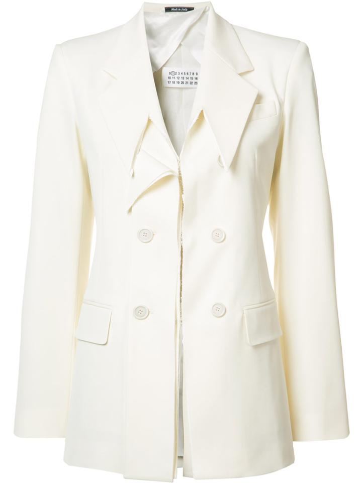 Maison Margiela Deconstructed Lapel Blazer - White