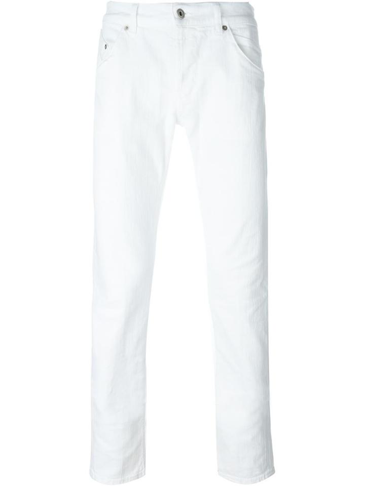 Dondup Slim Fit Jeans, Men's, Size: 36, White, Cotton/spandex/elastane