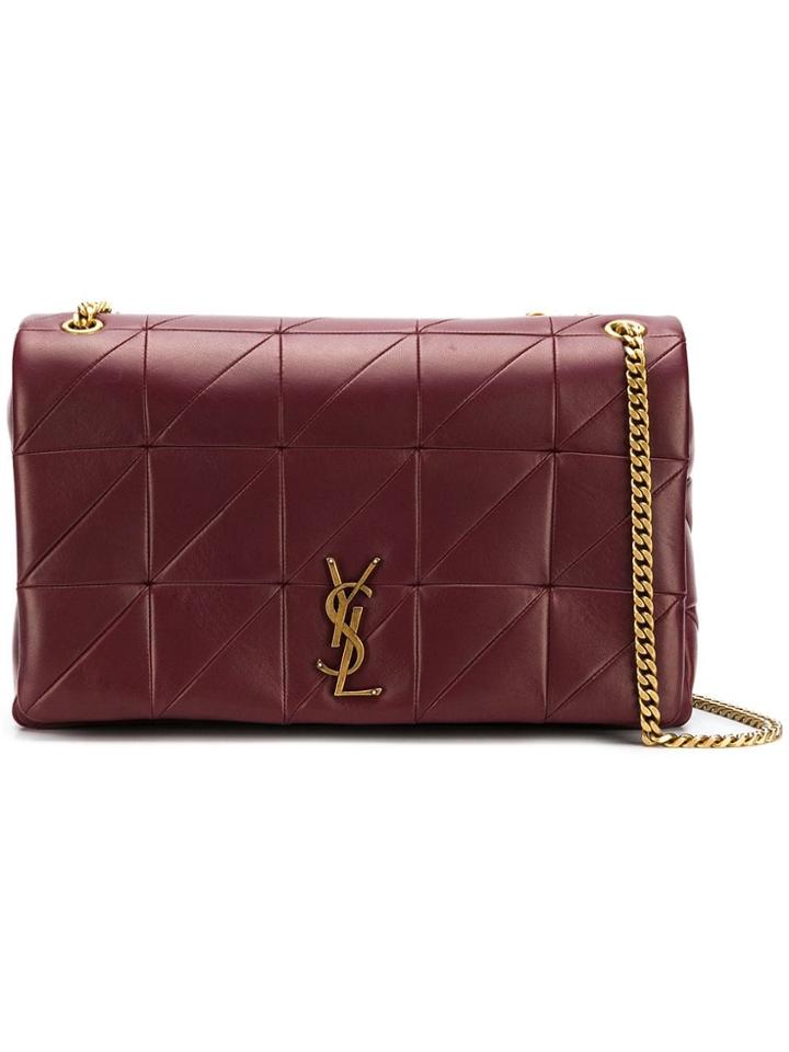 Saint Laurent Jamie Patchwork Shoulder Bag - Red