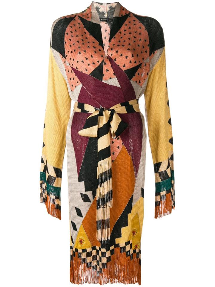 Etro Geometric Print Cardi-coat - Black