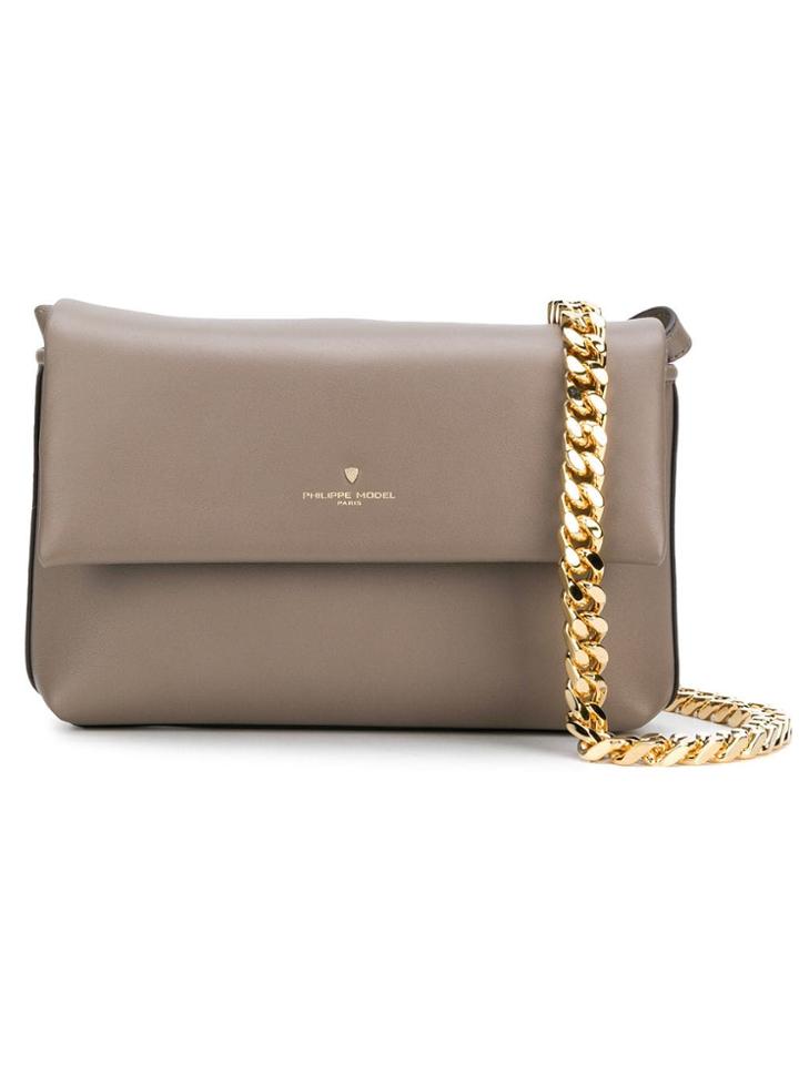 Philippe Model Chain Shoulder Bag - Nude & Neutrals