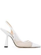 Jimmy Choo Netted Sandal Pumps - White