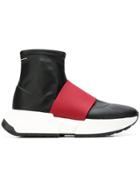 Mm6 Maison Margiela Panelled Sock Sneakers - Black