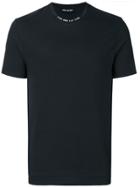 Neil Barrett T-shirt With Slogan Collar - Black