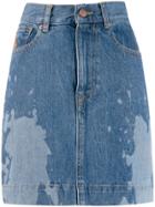 Vivienne Westwood Anglomania Bleached Effect Mini Skirt - Blue
