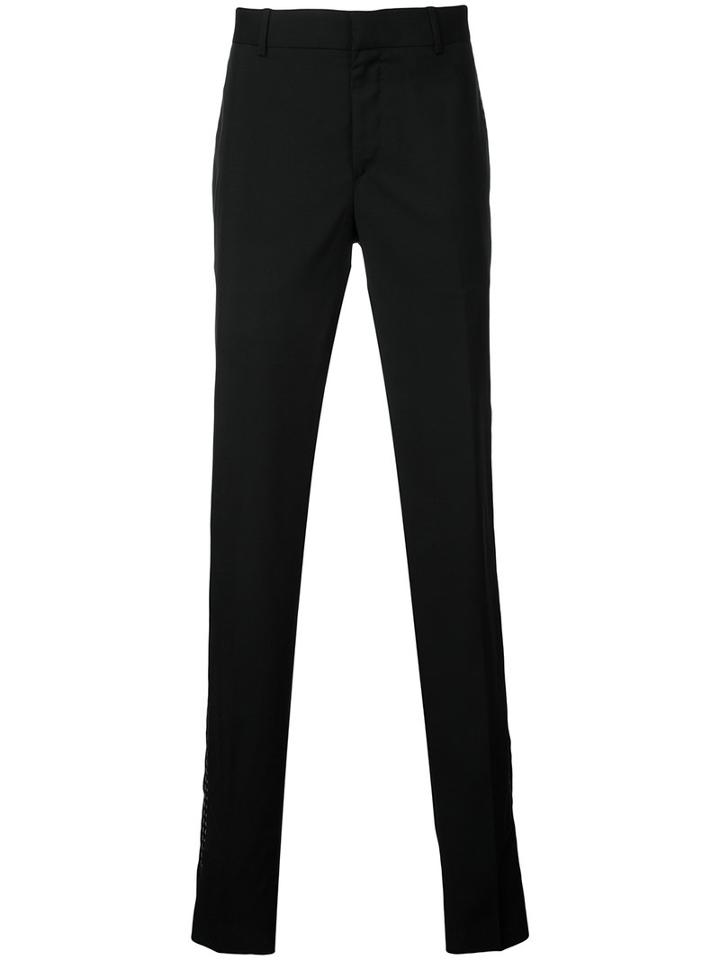 Alexander Mcqueen - Straight-leg Trousers - Men - Acetate/viscose/mohair/wool - 48, Black, Acetate/viscose/mohair/wool