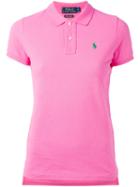 Polo Ralph Lauren - Embroidered Logo Polo Shirt - Women - Cotton - L, Pink/purple, Cotton