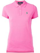 Polo Ralph Lauren - Embroidered Logo Polo Shirt - Women - Cotton - L, Pink/purple, Cotton